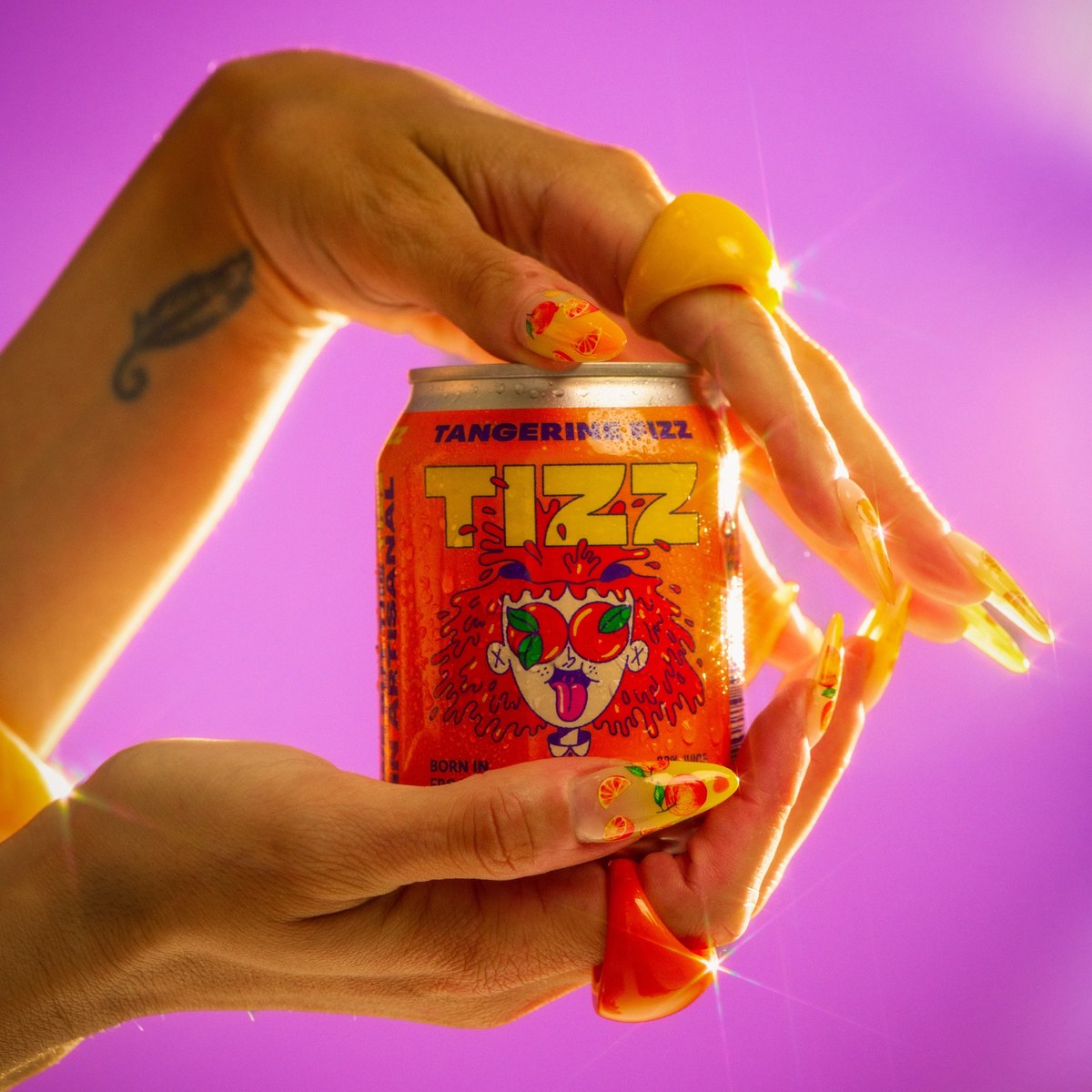 TIZZ Tangerine Soda | Orange Soda With 33% Real Juice